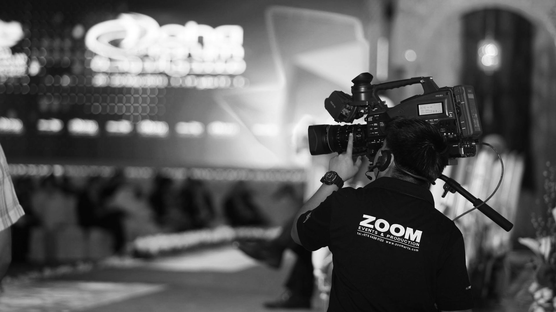 Camera operator at a ZOOM LIVE production